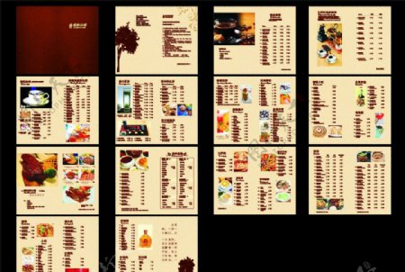 中西咖啡餐厅菜谱图片