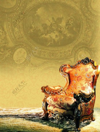 欧式豪华椅子图片