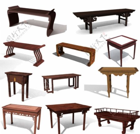 中式古典11张桌子图片
