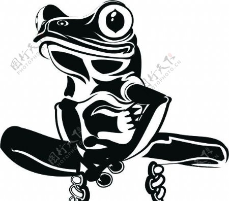 中国林蛙蛤蟆油素材蛙剪影图片