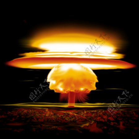 原子弹爆炸后蘑菇云图片