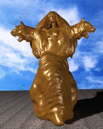马仁奇峰玛雅神像3d模型图片
