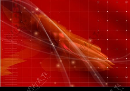 红色抽象科技光影300PSD分层图片