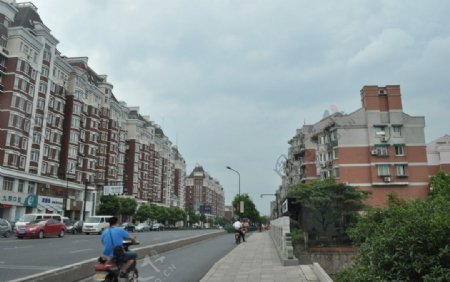 杭州市文二西路街道与建筑图片