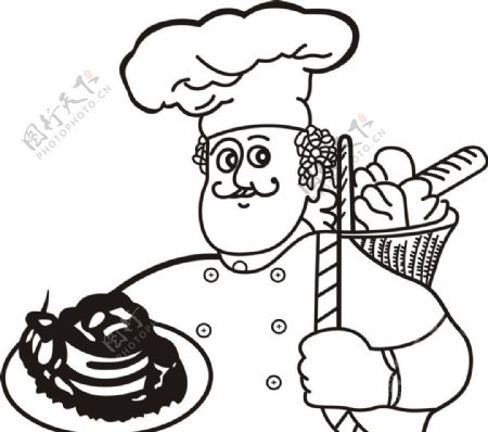 厨师卡通人物图片