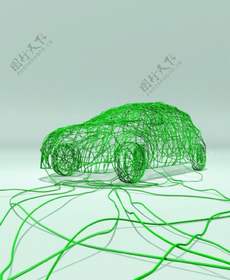 绿色电缆汽车图片