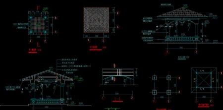 凉亭建筑图图片