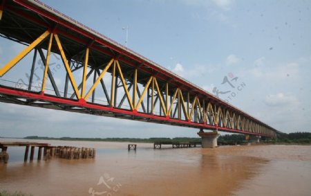 滨州黄河公铁大桥图片