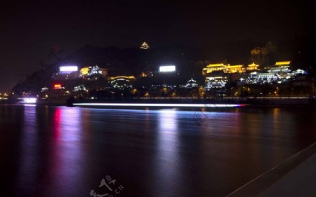 黄河兰州夜色图片