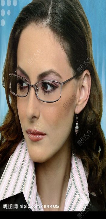 眼镜模特职业女性高清晰图片