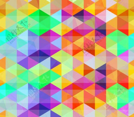 彩色三角形组合背景矢量素材图片