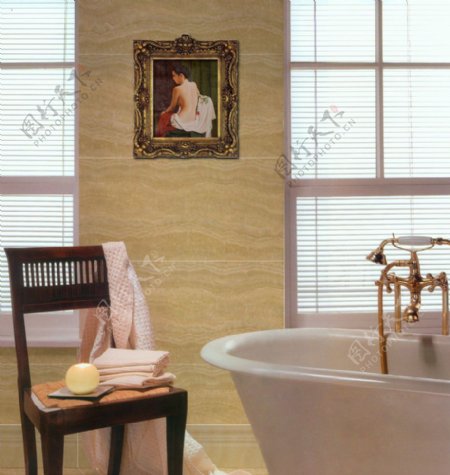 木纹玉石瓷砖卫生间效果图片