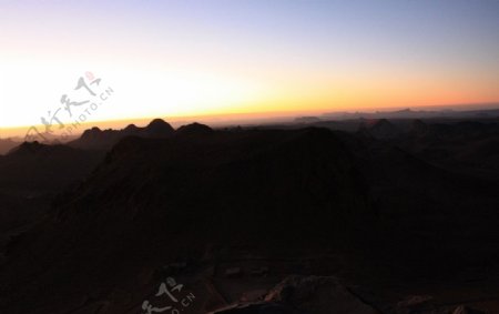 沙漠晚景图片