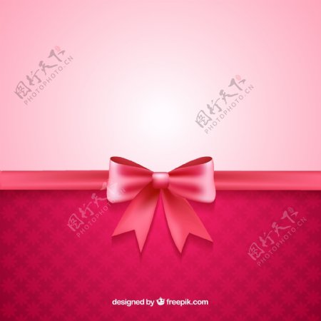 粉色蝴蝶结装饰背景矢量素材图片