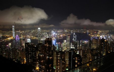美丽香港城市夜景图片