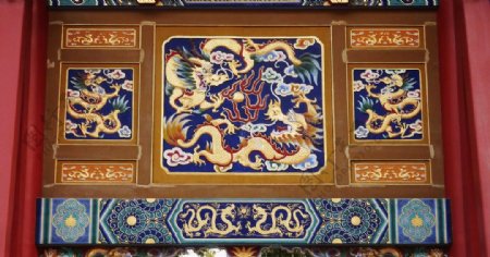 西安城隍庙中国龙图纹图片