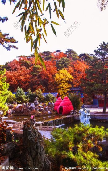 红螺寺秋景图片