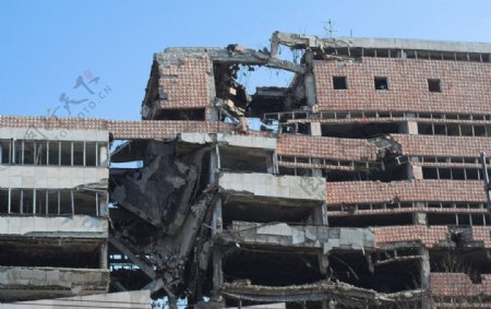 倒塌的楼房拆迁房图片