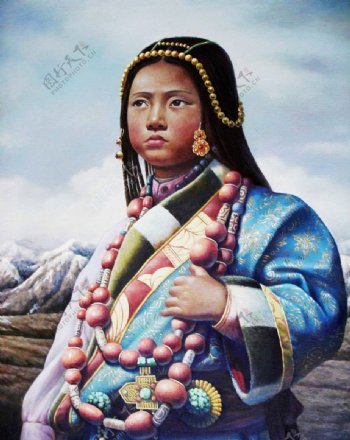 藏族小女孩图片