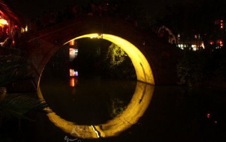 桥之夜景图片