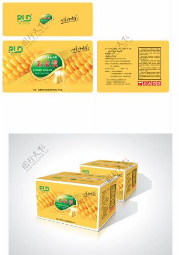 玉米玉米浆包装纸箱彩箱图片