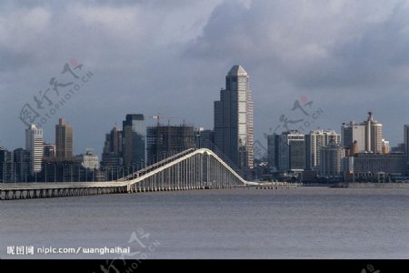 香港城市素材香港海景大桥图片