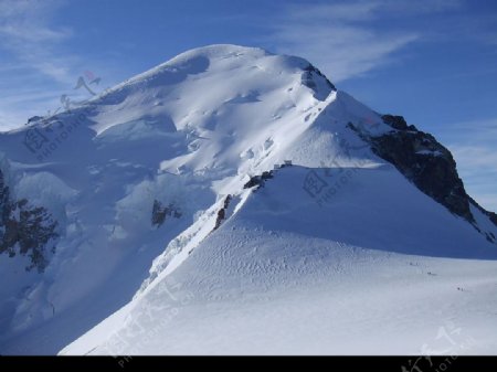 MontBlanc雪山山峰图片
