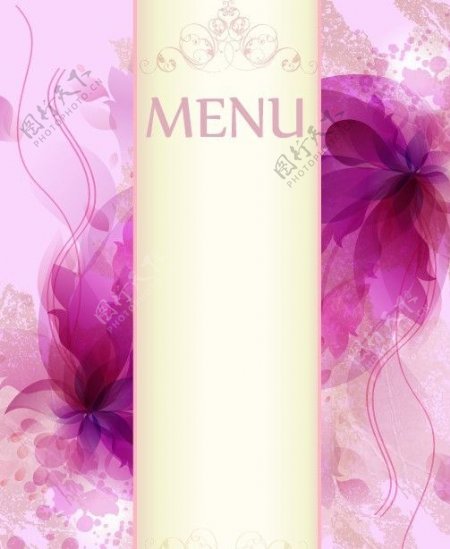 紫色梦幻花纹花朵背景图片