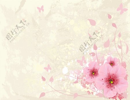 梦幻花纹花朵背景图片