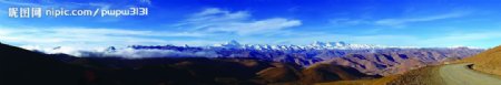 喜马拉雅山超宽美景图片