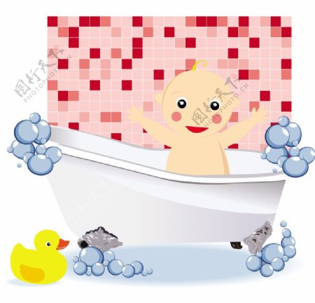 洗澡图片
