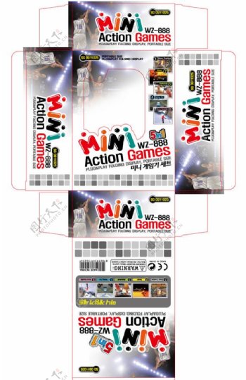 韩国迷你游戏机包装设计图片