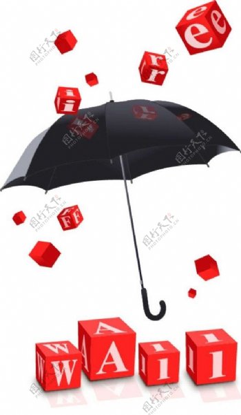 雨伞创意背景图片