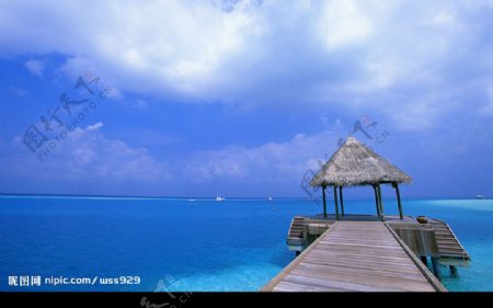超宽壁纸马尔代夫海滩6图片