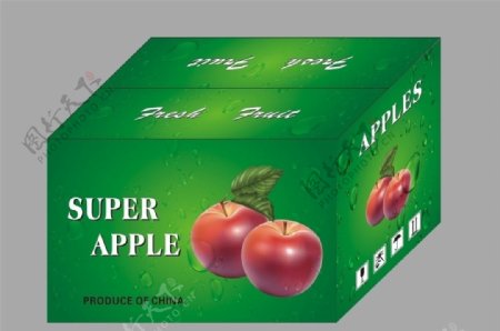 苹果包装苹果箱子外包装盒图片