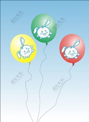 龅牙兔气球图片