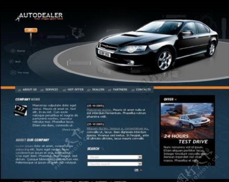跑车公司网站模板图片