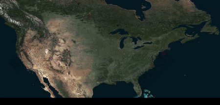北美中部无云卫星照片图片
