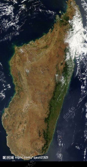 马达加斯加的卫星照片图片