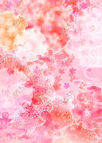 粉红花背景底纹图片