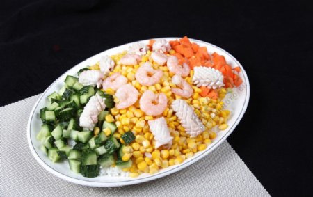 虾仁玉米炒饭图片