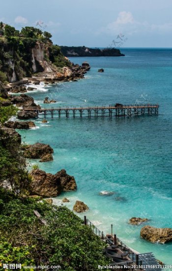 巴厘岛的栈桥图片
