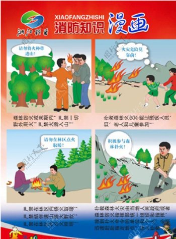森林防火漫画图片