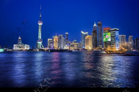国际大都会上海夜景图片