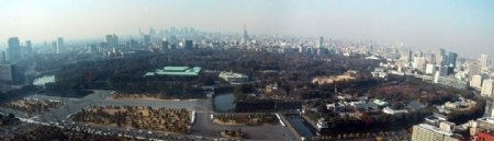 东京俯瞰皇宫大院全景图片