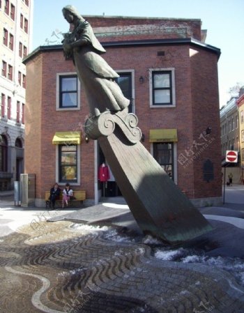 魁北克街头雕塑图片