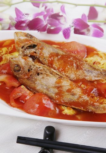 泰北蕃茄蛋煮红三鱼图片