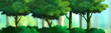 动画场景绿色森林图片