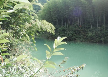竹海湖水图片