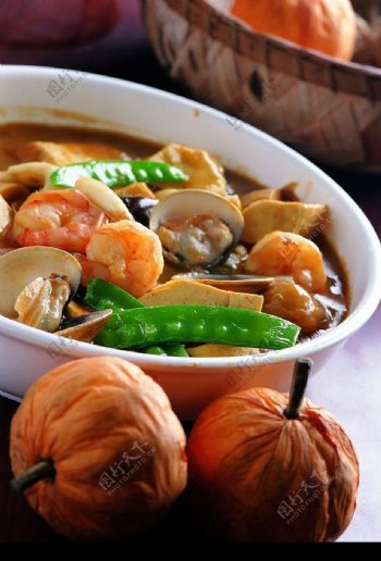 美食海鲜豌豆图片